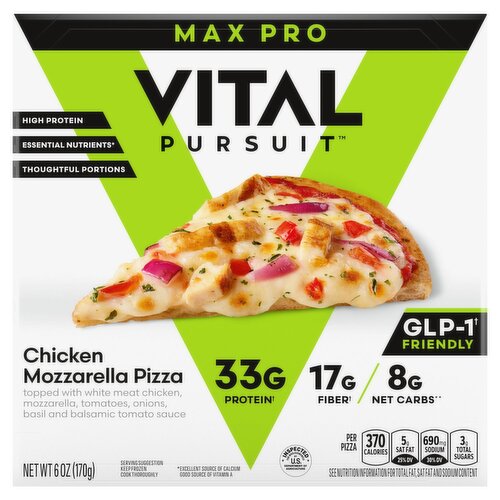 Vital Pursuit Max Pro Chicken Mozzarella Pizza, 6 oz