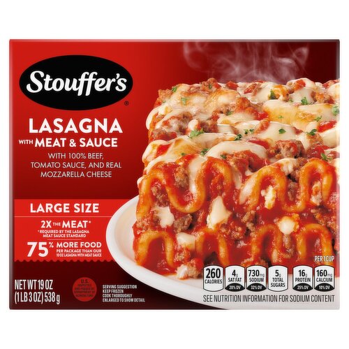 Stouffer's Classics Lasagna with Meat & Sauce Large Size, 19 oz