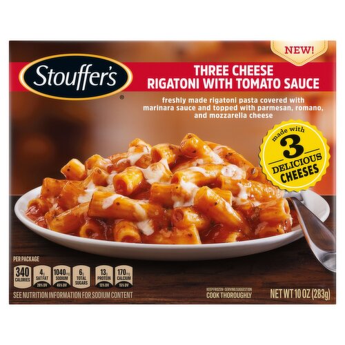 Stouffers Three Cheese Rigatoni with Tomato Sauce, 10 oz