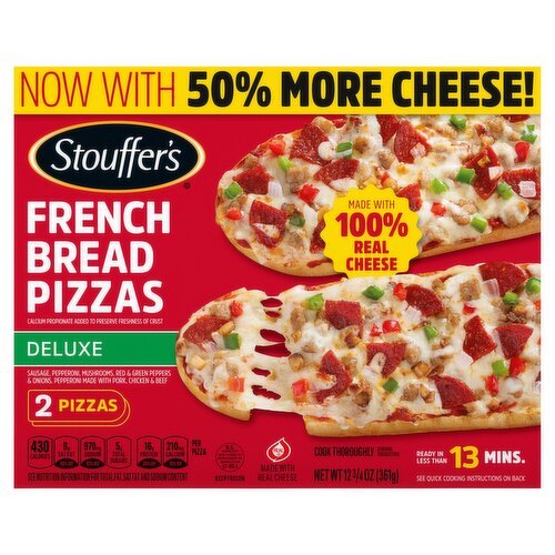 Stouffer's Deluxe French Bread Pizzas, 2 count, 12 3/4 oz