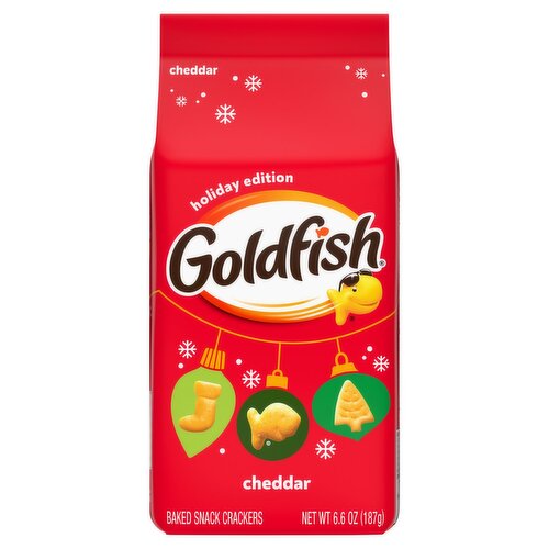 Goldfish Cheddar Baked Snack Crackers Holiday Edition, 6.6 oz