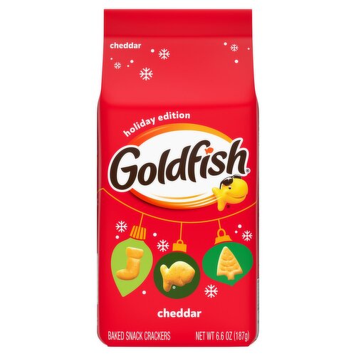 Pepperidge Farm Goldfish Holiday Shapes Cheddar Baked Snack Crackers, 6.6 oz