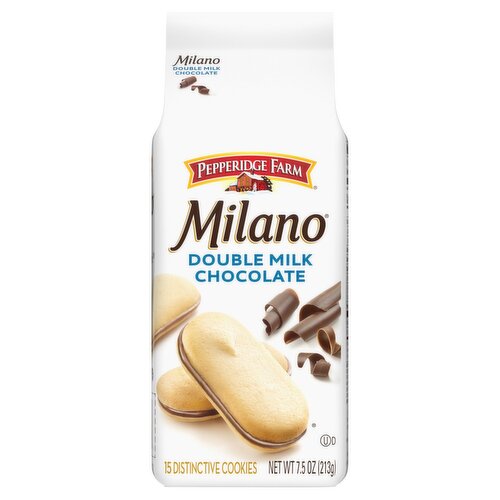 Pepperidge Farm Milano Double Milk Chocolate Distinctive Cookies, 15 count, 7.5 oz