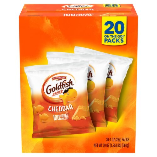 Pepperidge Farm Goldfish Cheddar Baked Snack Crackers 1 oz 20 count Price Rite