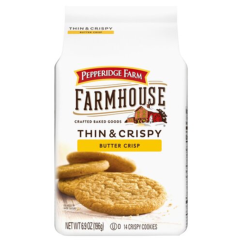 Pepperidge Farm Farmhouse Thin & Crispy Butter Crisp Cookies, 14 count, 6.9 oz