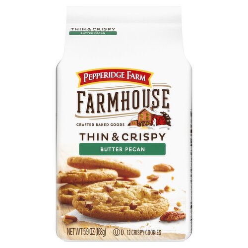 Pepperidge Farm Farmhouse Butter Pecan Thin & Crispy Cookies, 12 count, 5.9 oz