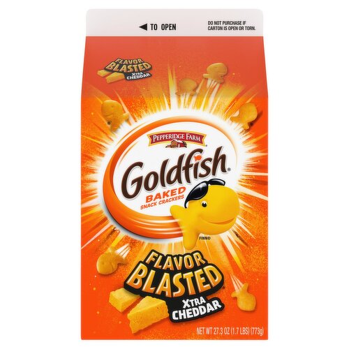 Pepperidge Farm Goldfish Flavor Blasted Xtra Cheddar Baked Snack Crackers, 27.3 oz