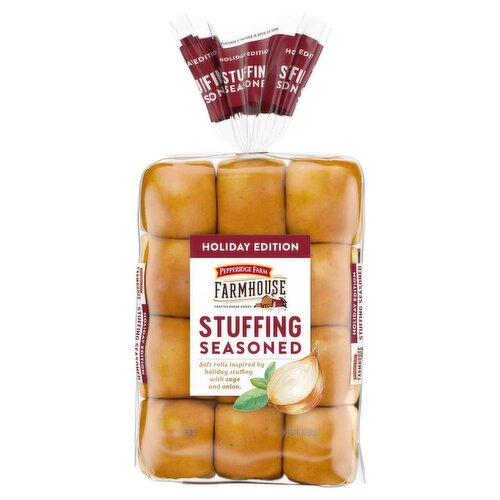 Pepperidge Farm Farmhouse Stuffing Seasoned Rolls Holiday Edition, 12 count, 12 oz