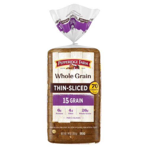Pepperidge Farm Whole Grain Thin-Sliced Bread, 14 oz