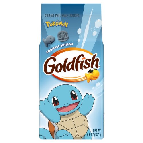 Goldfish Pokémon Cheddar Baked Snack Crackers Squirtle Edition, 6.6 oz