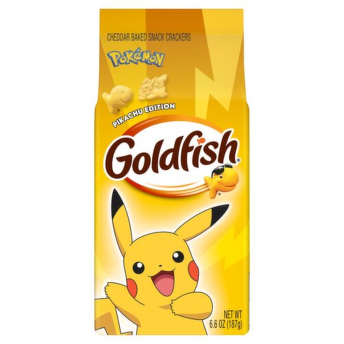 Goldfish Pokémon Pikachu Edition Cheddar Baked Snack Crackers, 6.6 oz