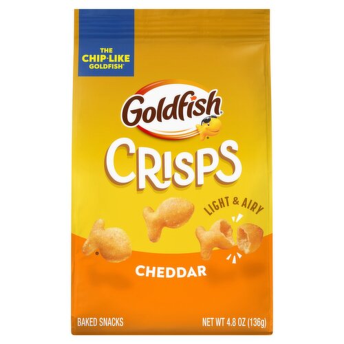 Goldfish Crisps Cheddar Baked Snacks, 4.8 oz