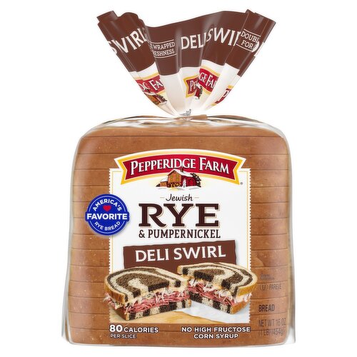 Pepperidge Farm Jewish Rye & Pumpernickel Deli Swirl Bread, 16 oz