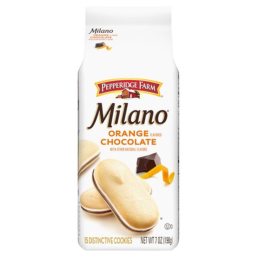 Pepperidge Farm Milano Orange Chocolate Flavored Distinctive Cookies, 15 count, 7 oz