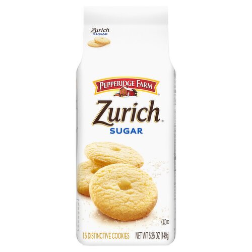 Pepperidge Farm Zurich Sugar Distinctive Cookies, 15 count, 5.25 oz