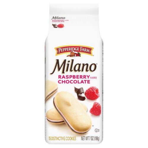 Pepperidge Farm Milano Raspberry Chocolate Flavored Cookies, 7 oz, 15 count