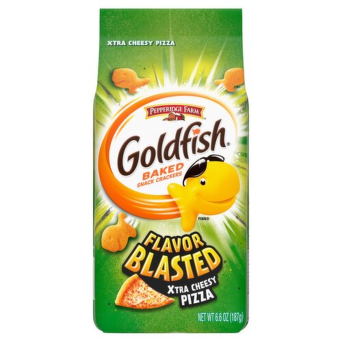 Pepperidge Farm Goldfish Flavor Blasted Xtra Cheesy Pizza Baked Snack Crackers, 6.6 oz