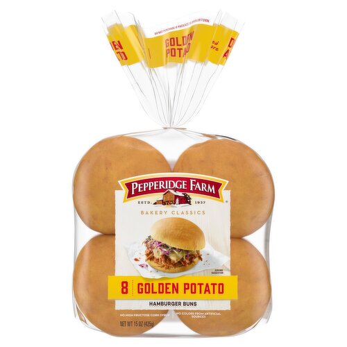 Pepperidge Farm Bakery Classics Golden Potato Hamburger Buns, 8 count, 15 oz