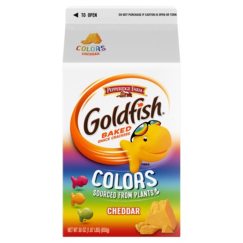 Pepperidge Farm Goldfish Colors Cheddar Baked Snack Crackers, 30 oz