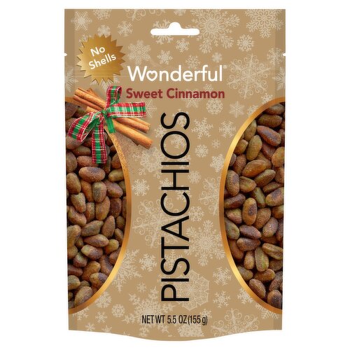 Wonderful No Shell Sweet Cinnamon Pistachios, 5.5 oz