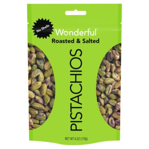 Wonderful Roasted & Salted Pistachios, 6 oz