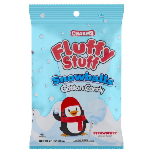 Charms Fluffy Stuff Snowballs Strawberry Cotton Candy, 2.1 oz