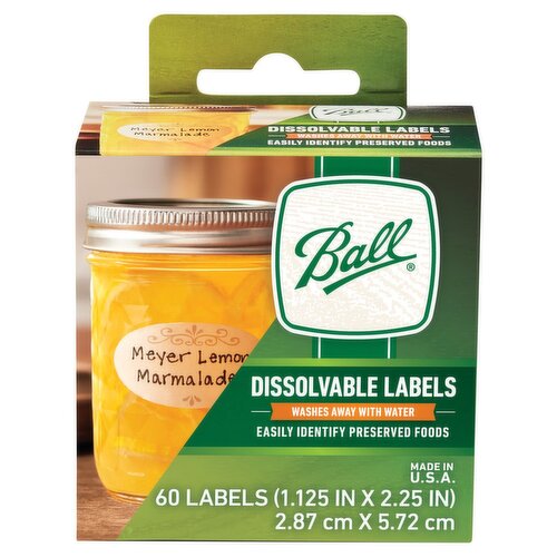 Ball Dissolvable Labels, 60 count