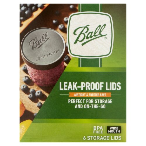 Ball Wide Mouth Leak-Proof Lids, 6 count