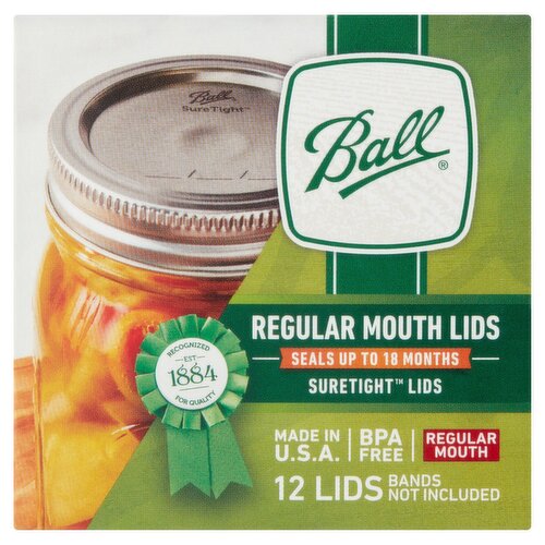 Ball Regular Mouth Lids, 12 count