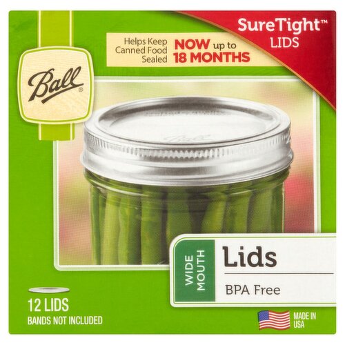 Ball Wide Mouth Lids, 12 count