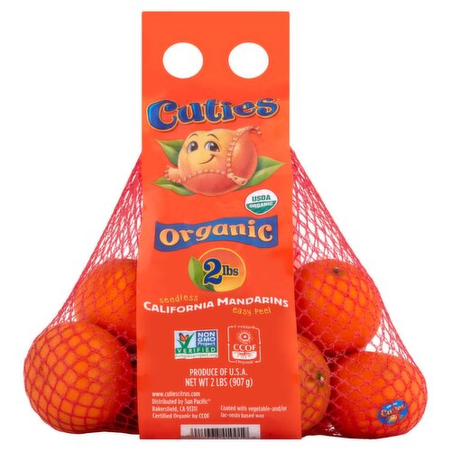 Cuties Organic Seedless California Mandarins, 2 lbs