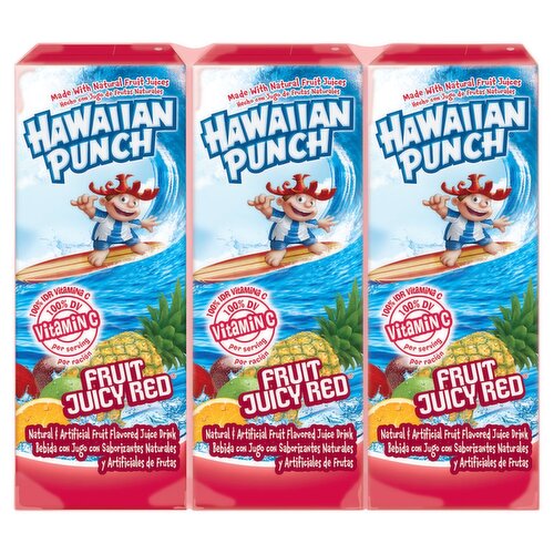 Hawaiian Punch Fruit Juicy Red Juice Drink, 6.75 fl oz, 3 count