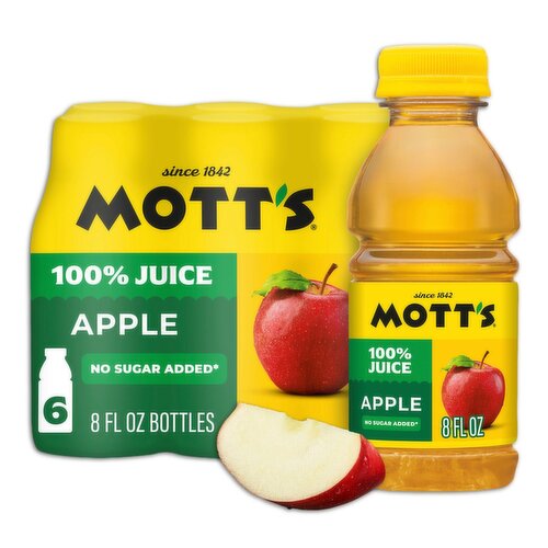 Mott's Apple 100% Juice, 8 fl oz, 6 count