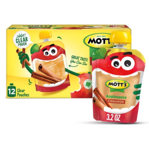 Mott's Cinnamon Applesauce, 3.2 oz, 12 count