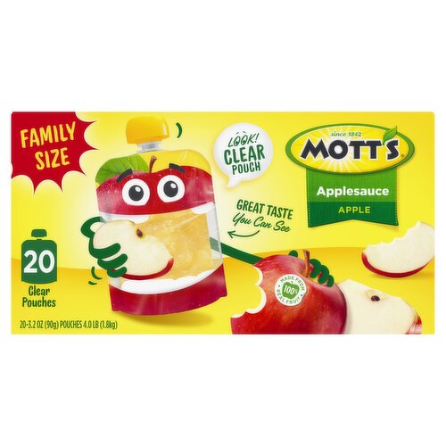 Mott's Applesauce Family Size, 3.2 oz, 20 count