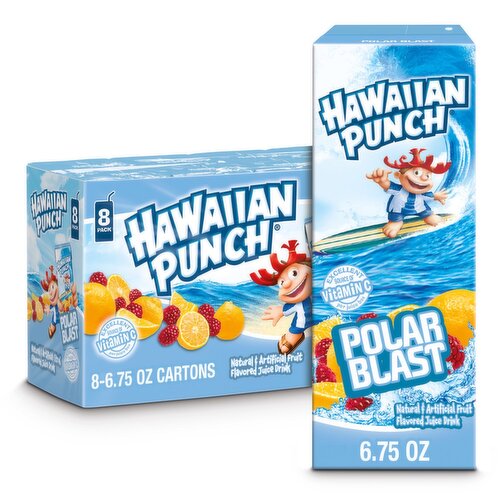 Hawaiian Punch Polar Blast Citrus Flavored Juice Drink, 6.75 fl oz, 8 count