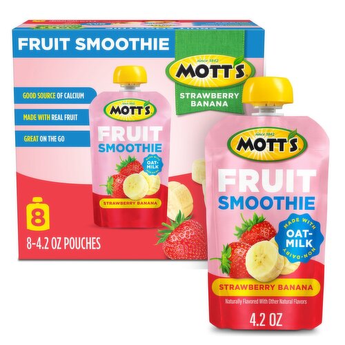 Mott's Strawbeery Banana Fruit Smoothie, 4.2 oz, 8 count