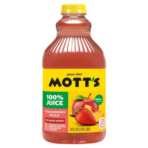 Mott's Strawberry Peach 100% Juice, 64 fl oz