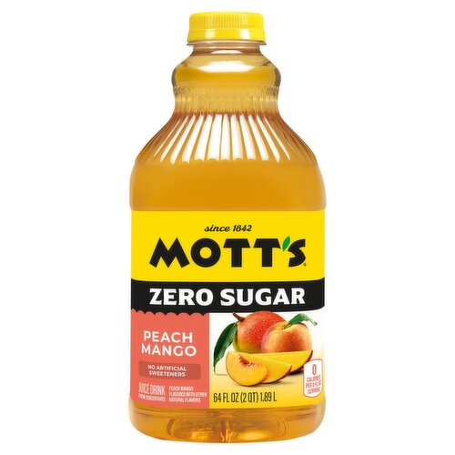 Mott's Zero Sugar Peach Mango Juice Drink, 64 fl oz