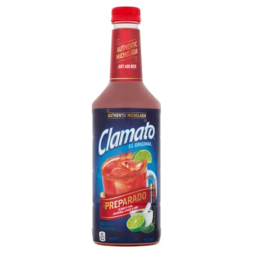 Clamato El Original Preparado Tomato Cocktail from Concentrate, 33.8 fl oz