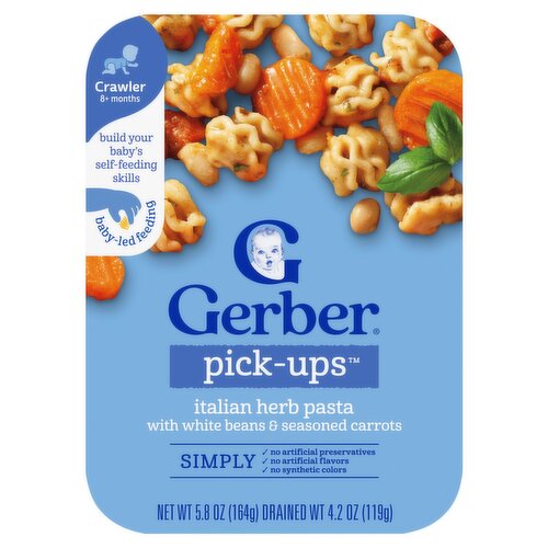 Gerber Pick-Ups Italian Herb Pasta Baby Food, Crawler 8+ months, 5.8 oz