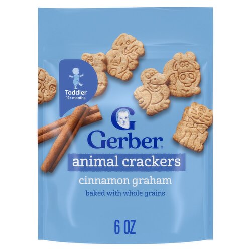 Gerber Cinnamon Graham Animal Crackers Baby Food, Toddler 12+ months, 6.0 oz