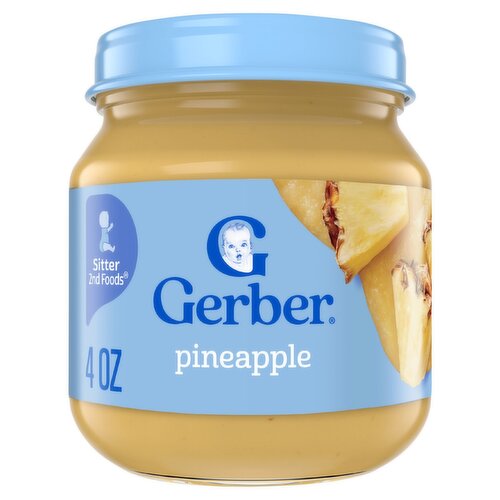 Gerber 2nd Foods Pineapple Baby Food Limited Time Only, Sitter, 4 oz