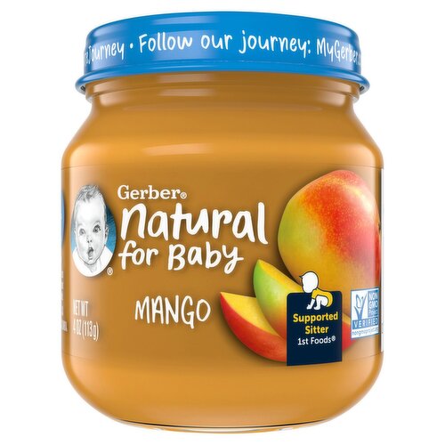 GERBER Natural 1F Mango Glass Jar 4oz