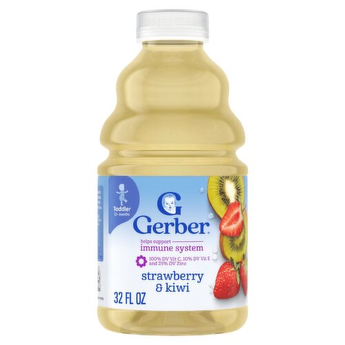 Gerber Strawberry & Kiwi Juice Blend Beverage Baby Food, Toddler 12+ months, 32 fl oz
