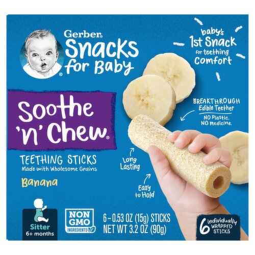 GERBER BABY CHEW BANANA 6CT 3.2 OZ