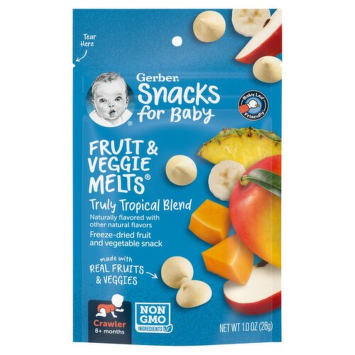 Gerber Truly Tropical Blend Fruit and Veggie Melts, 1 Oz