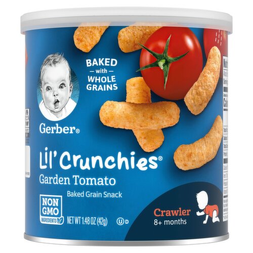 Gerber Lil' Crunchies Garden Tomato Baked Corn Snacks, 1.48 Oz