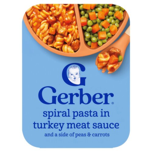 Gerber Spiral Pasta in Turkey Meat Sauce Baby Food, Toddler, 12+ Months, 6.67 oz
