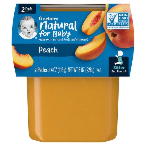 Gerber 2nd Foods Carrot Sweet Potato Pea Baby Food, Sitter, 4 oz, 2 count